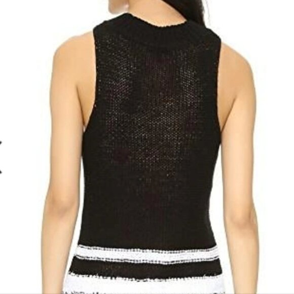 RAG BONE'DINA STRIPE CHUNKY KNIT SLEEVELESS TOP - Picture 3 of 15